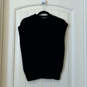 Black Sleeveless Knit Top